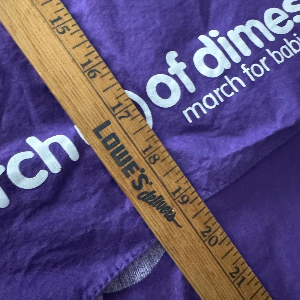 March of Dimes Bandana Lot 2 Purple March for Babies Logo Square Scarf 20x19